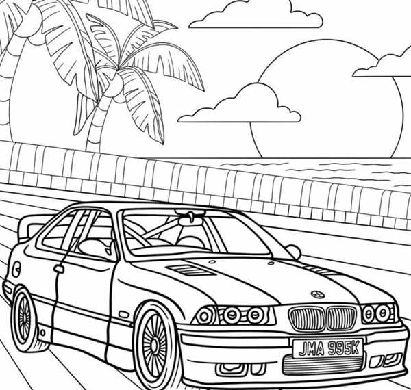 Раскраска BMW m5 f90