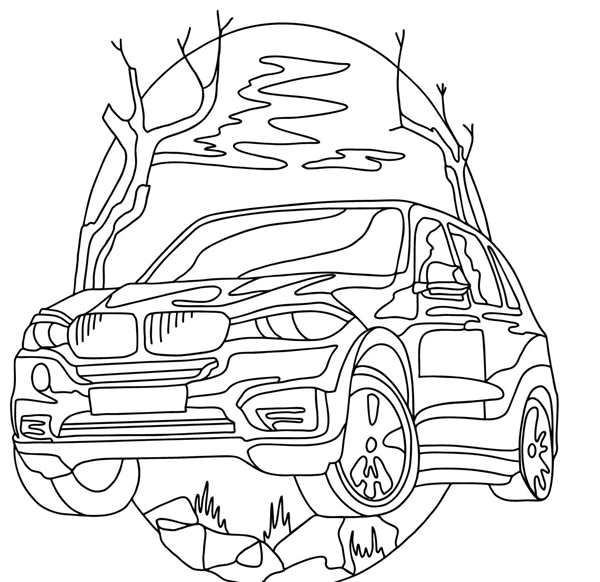 Раскраска БМВ x7