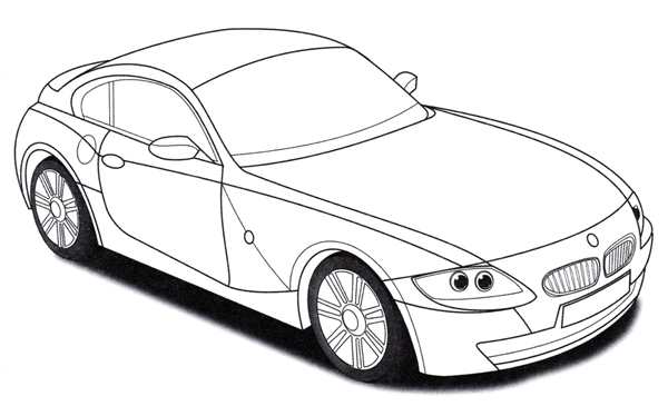 Раскраска BMW распечатать