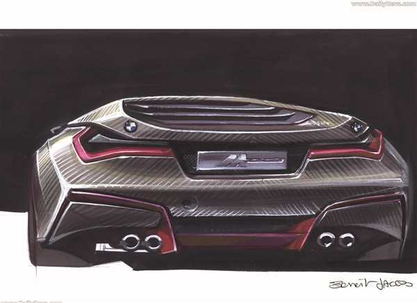 Раскраска BMW M1 Hommage Внимание к деталям на бумаге