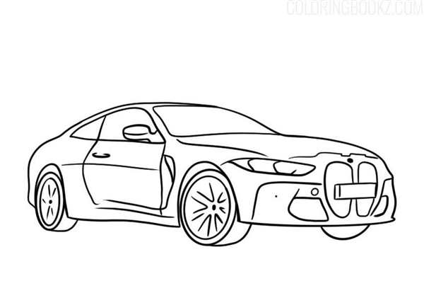 Раскраска BMW M1 Hommage Внимание к деталям на бумаге