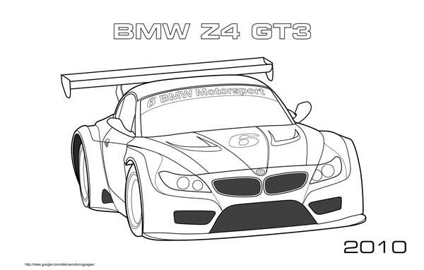 Раскраска BMW m3 GTR