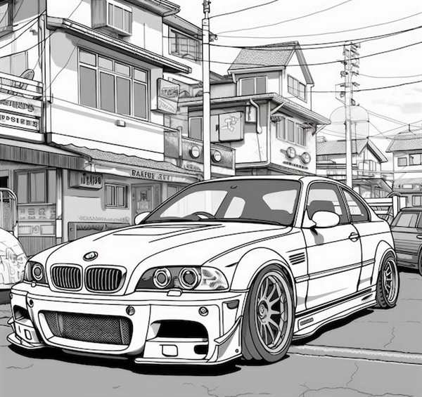 BMW e36 седан раскраска
