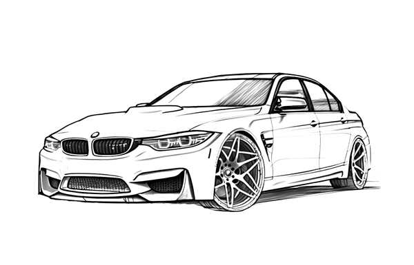 Раскраска BMW m3 GTR