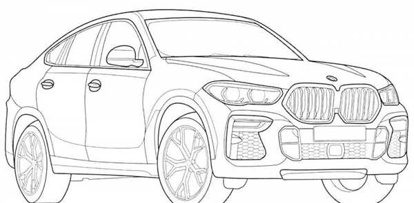 BMW x6 f16 раскраска