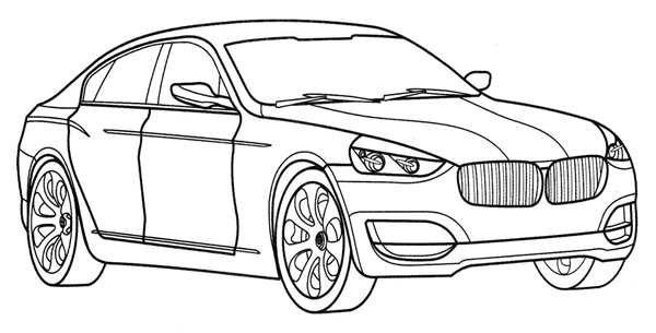 Раскраска BMW X1 Вместе в Путешествие по Миру Автомобилей