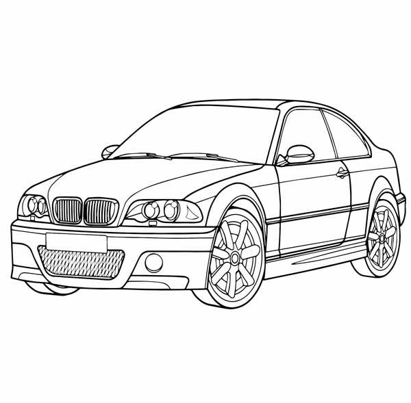 Раскраска машина BMW