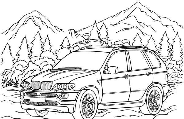 Раскраска BMW X3 Создай Играющую воображение Автомобильную Мечту