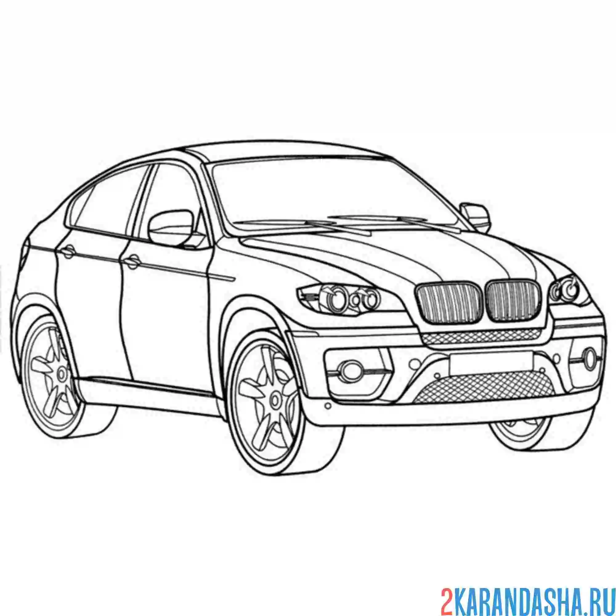 Раскраска BMW X3 Создай Играющую воображение Автомобильную Мечту