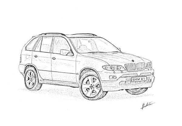 Машина BMW x7 risovat