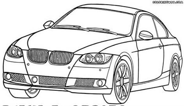Раскраска BMW X5 Варианты и Идеи для Детского Творчества