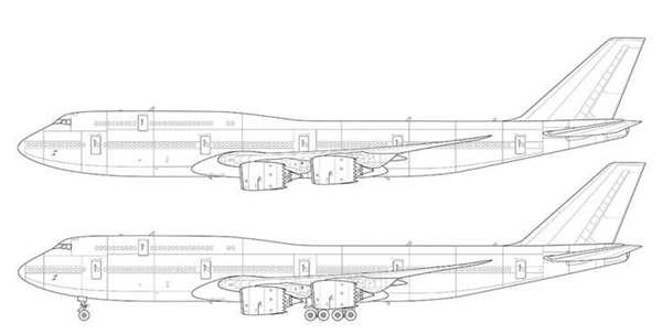 Раскраска самолет Боинг 747