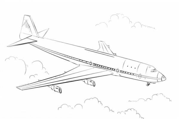 Раскраска самолет Боинг 747