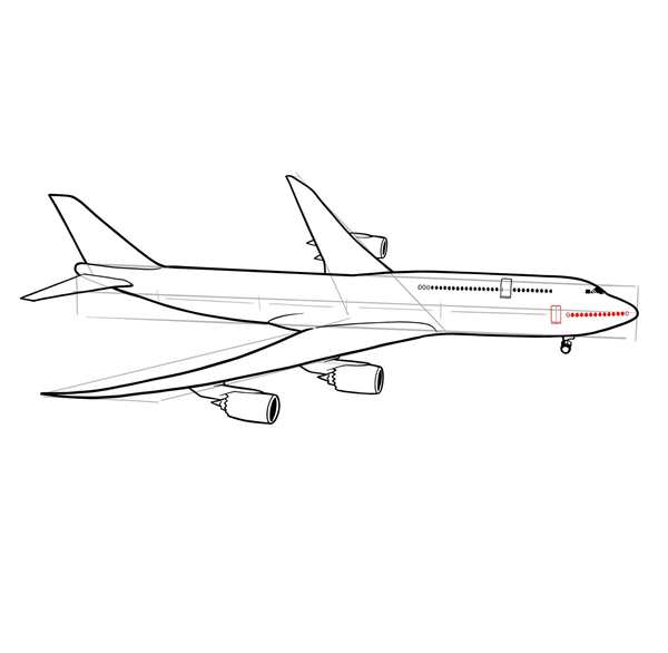 Чертеж самолета Боинг 747