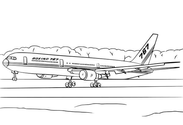 Раскраска самолет Боинг 737