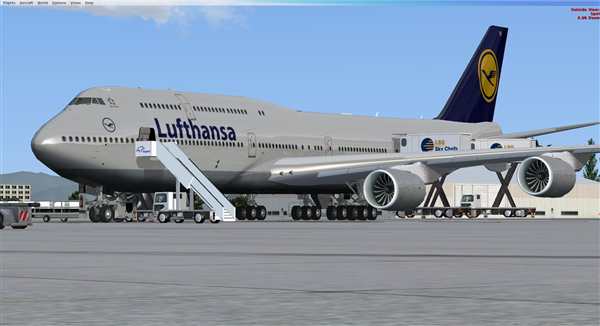 Самолёт Боинг 747 сбоку чертеж