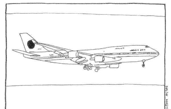 Раскраска самолет Боинг 747