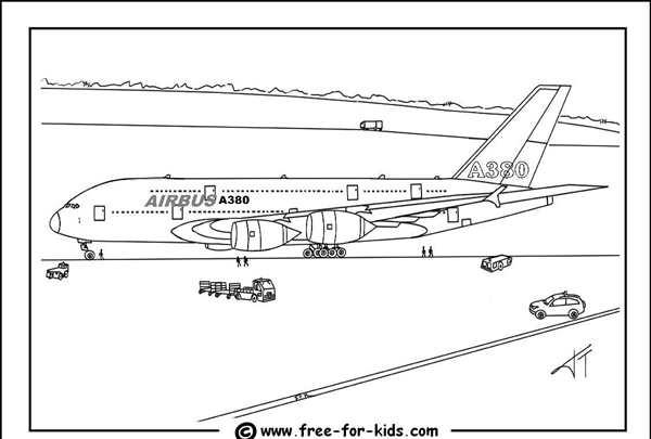 Раскраска самолет Боинг 747