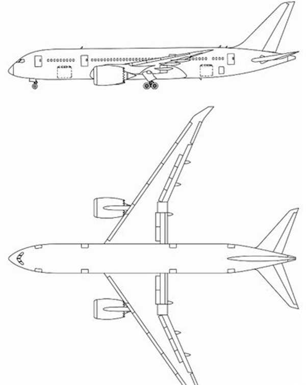 Раскраска самолет Боинг 737