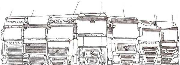 Раскраска грузовик Volvo fh12