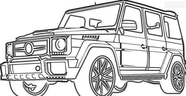 Раскраска Мерседес Гелендваген g63
