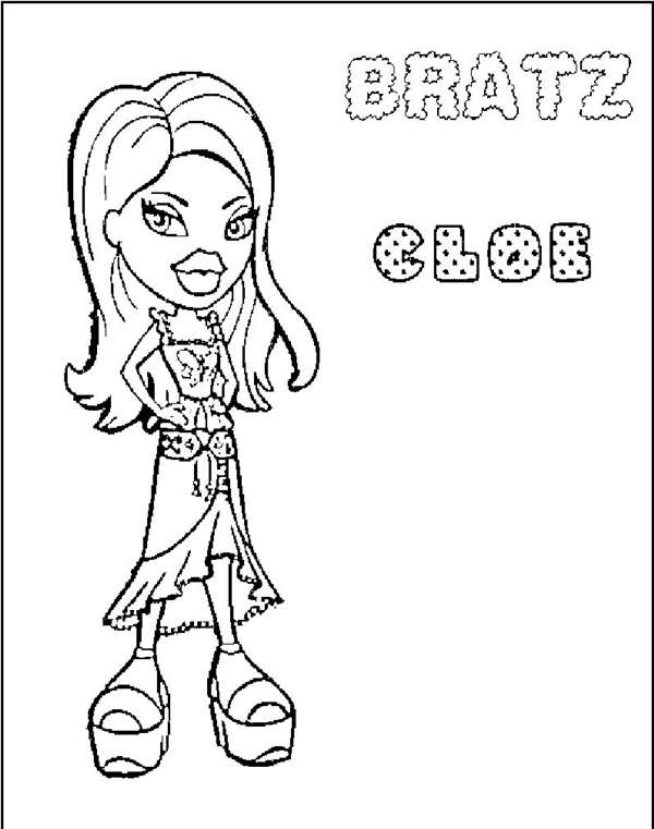 Раскраска Bratz Цветочная Аллея для Вечера Веселых Приключений