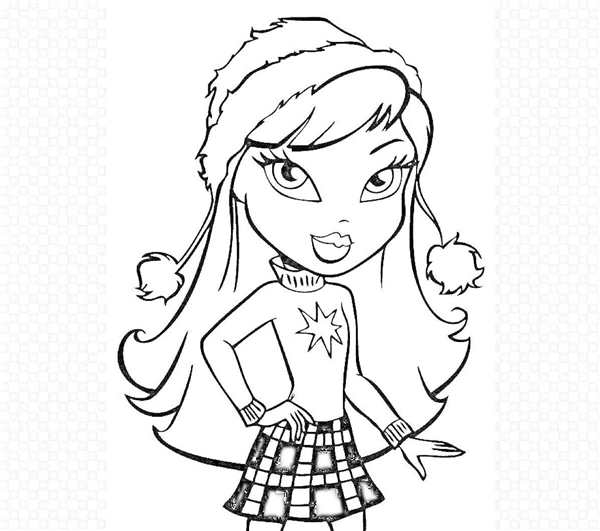 Раскраска Bratz Цветочная Аллея для Вечера Веселых Приключений