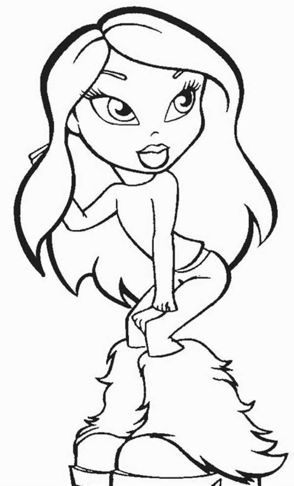 Раскраска Bratz Когда рисование помогает зависти подружке