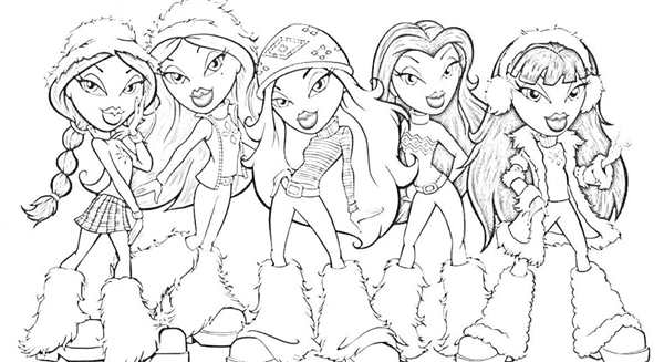 Раскраска Bratz Когда рисование помогает зависти подружке