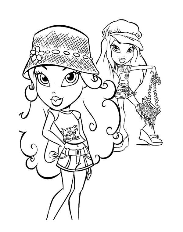 Раскраска Bratz Коньки и ВолшебныеMoments