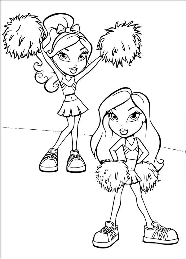 Раскраска Bratz Коньки и ВолшебныеMoments