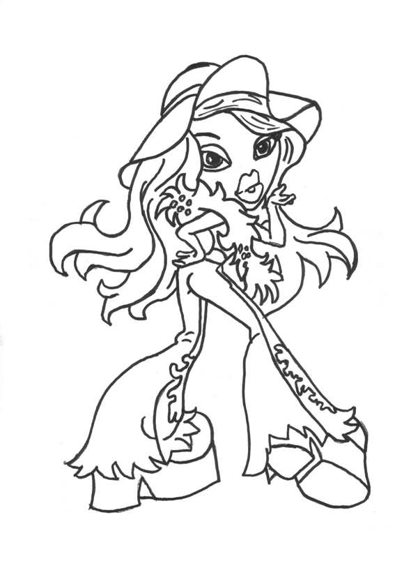 Раскраска Bratz Коньки и ВолшебныеMoments