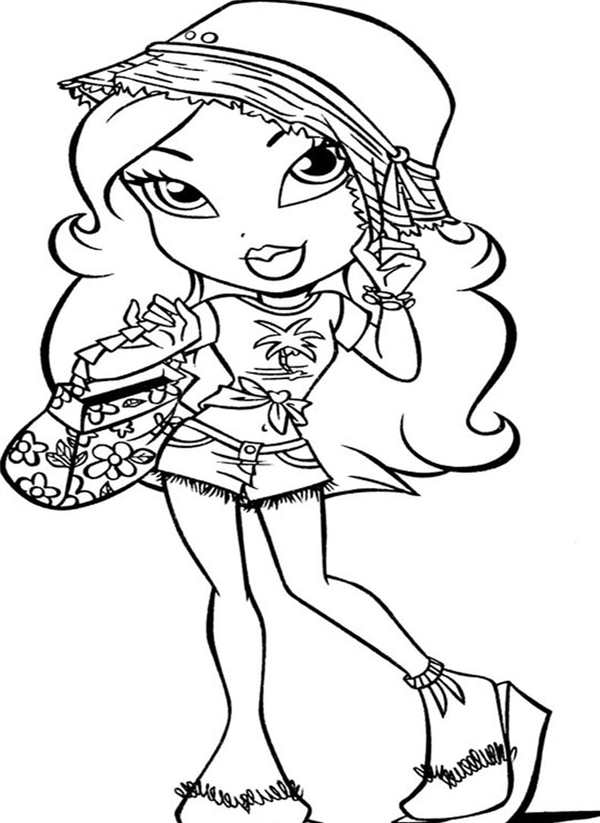 Раскраска Bratz Коньки и ВолшебныеMoments