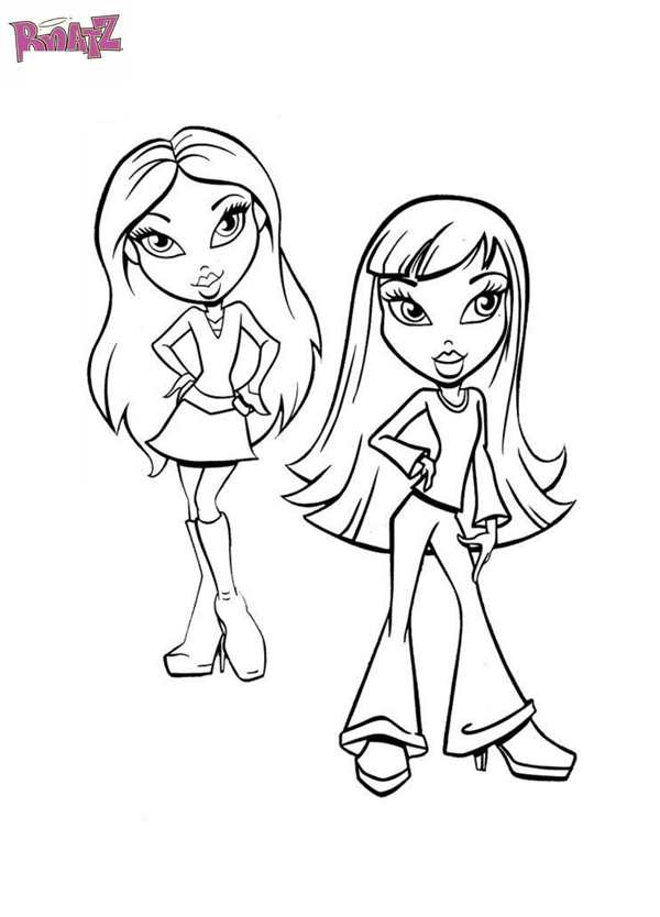 Раскраска Bratz Мир Сплетен и Адвенчуры