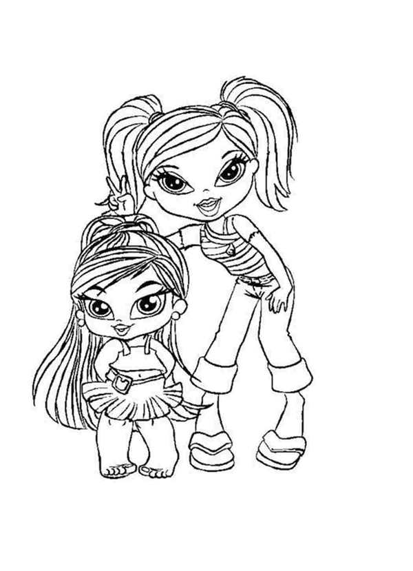 Раскраска Bratz Мир Сплетен и Адвенчуры