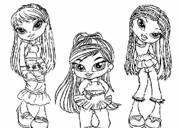 Раскраска Bratz Мир Сплетен и Адвенчуры