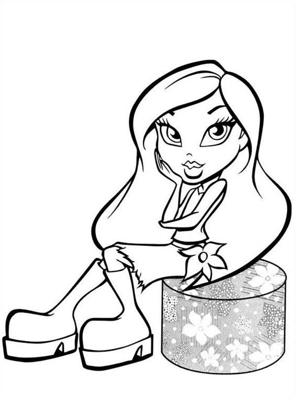 Раскраска Bratz Новый Королевский Портрет