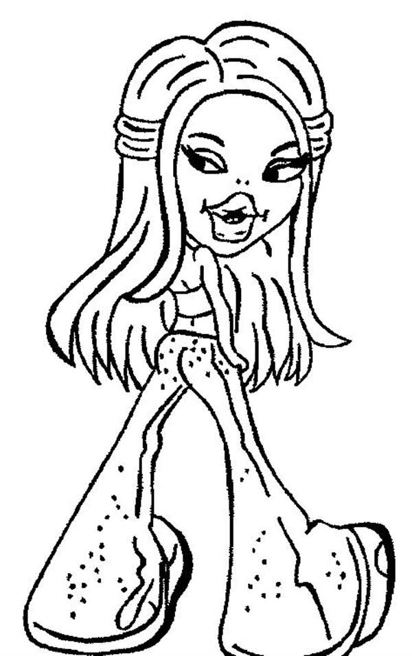 Раскраска Bratz Новый Королевский Портрет