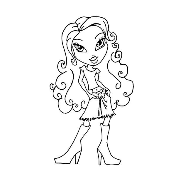 Раскраска Bratz Новый Королевский Портрет