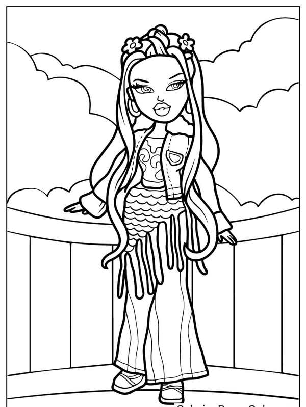 Раскраска Bratz Новый Королевский Портрет