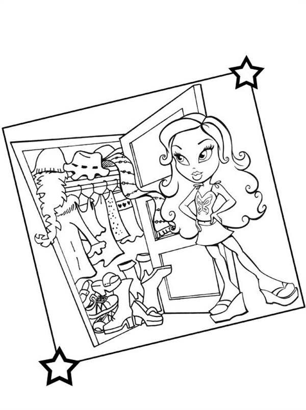 Раскраска Bratz Новый Королевский Портрет