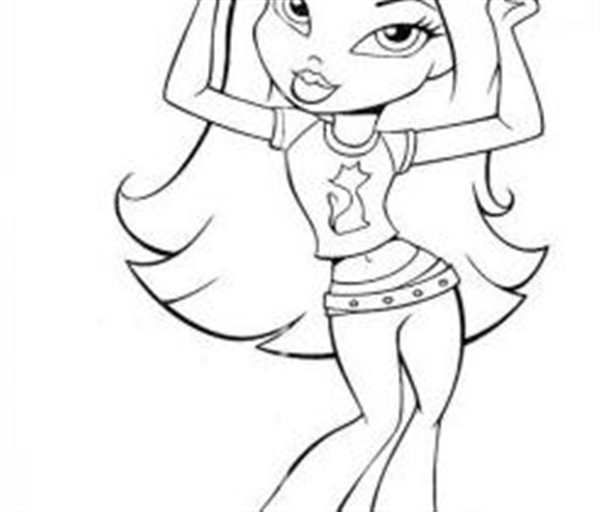 Раскраска Bratz Репетиция Танца