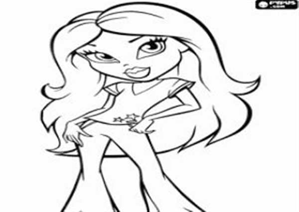 Раскраска Bratz Репетиция Танца