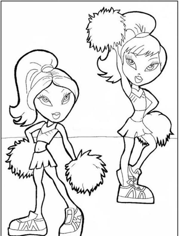 Раскраска Bratz Репетиция Танца