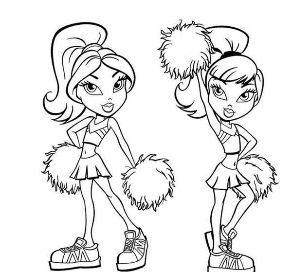 Раскраска Bratz Репетиция Танца