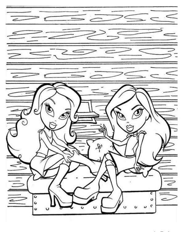 Раскраска Bratz Создай Мир Сподружки