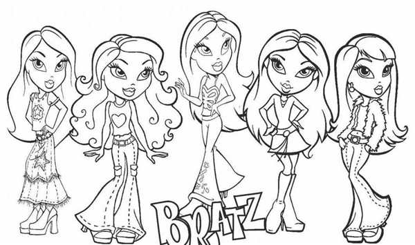 Раскраска Bratz Создай Мир Сподружки