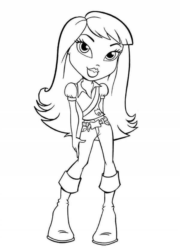 Раскраска Bratz Веселье на Роликах