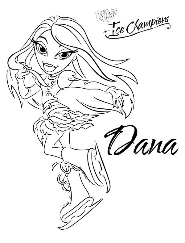 Раскраска Bratz Веселье на Высоких Каблуках