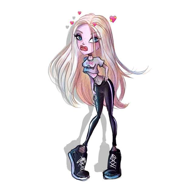 Раскраска Bratz Веселье на Высоких Каблуках